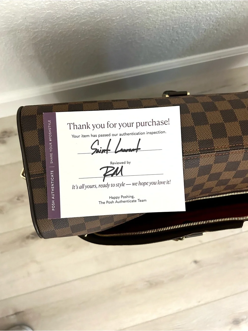 Authentic Louis Vuitton Brown Checkered Damier Canvas Travel Briefcase